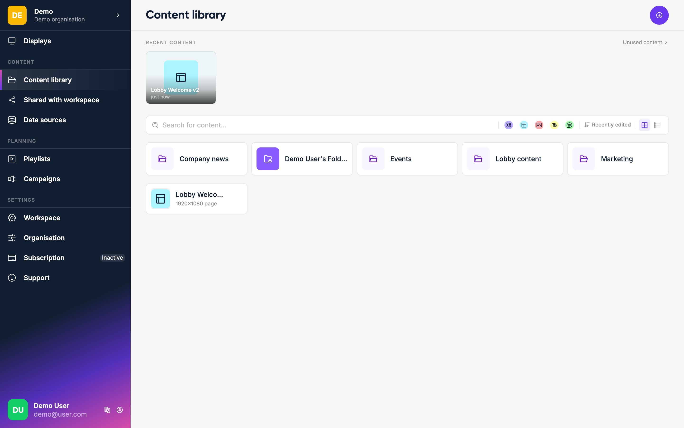 Content library